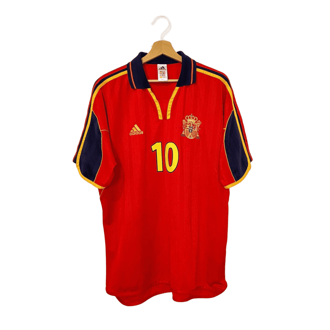 Camiseta Adidas España Equipación Titular Euro 2000 + Raúl 10