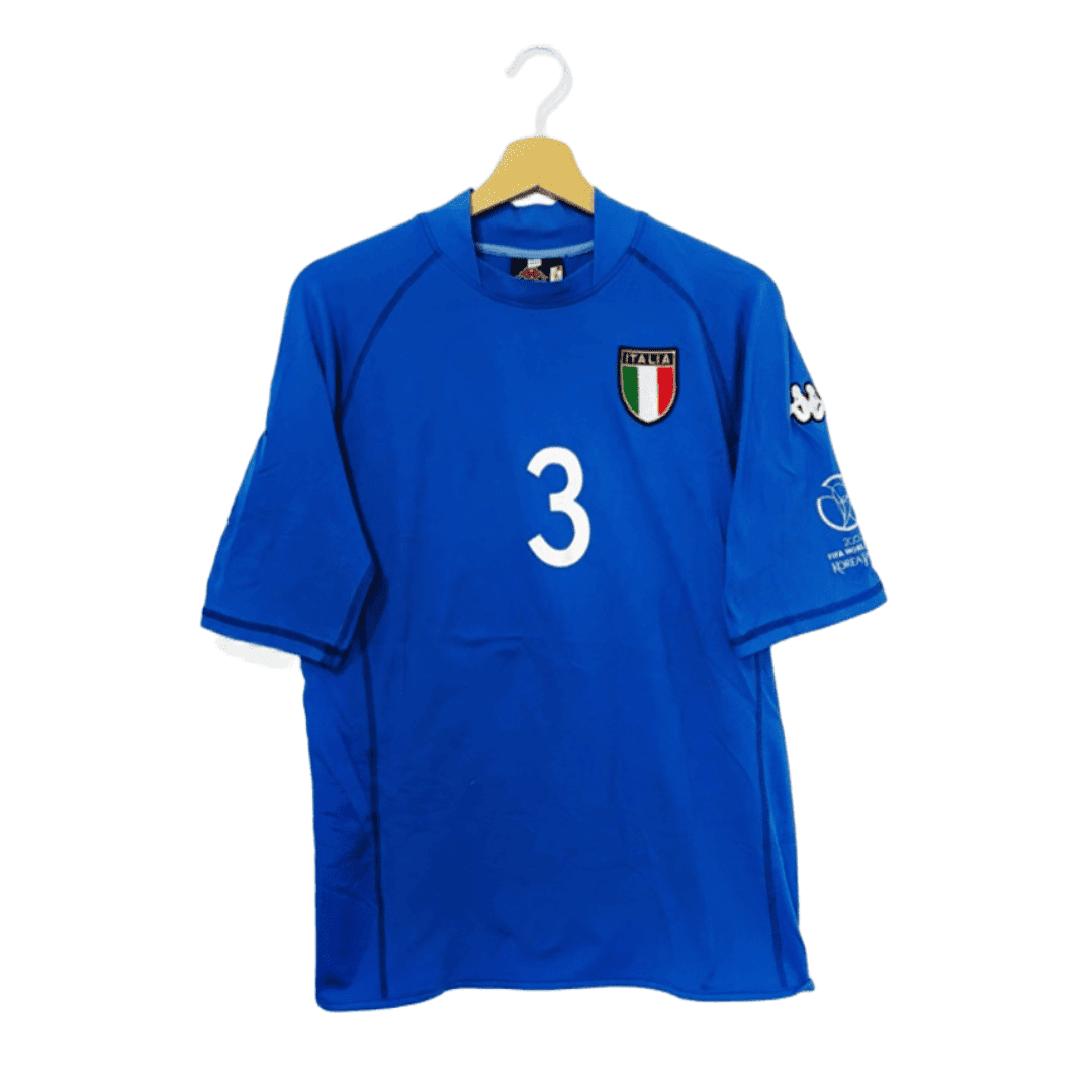 Camiseta Kappa Italia Primera Equipación Mundial 2002 + Maldini 3