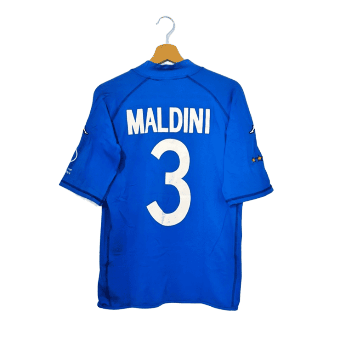Camiseta Kappa Italia Primera Equipación Mundial 2002 + Maldini 3