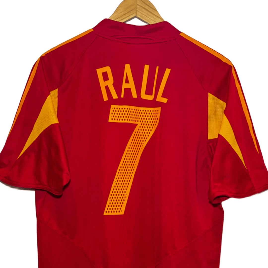 Camiseta Adidas España Primera Equipación 2004/05 + Raúl - Soyvillamelon