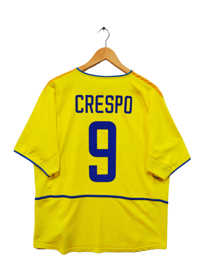Camiseta vintage del Inter de Milán 2002/03 de Hernán Crespo en color amarillo