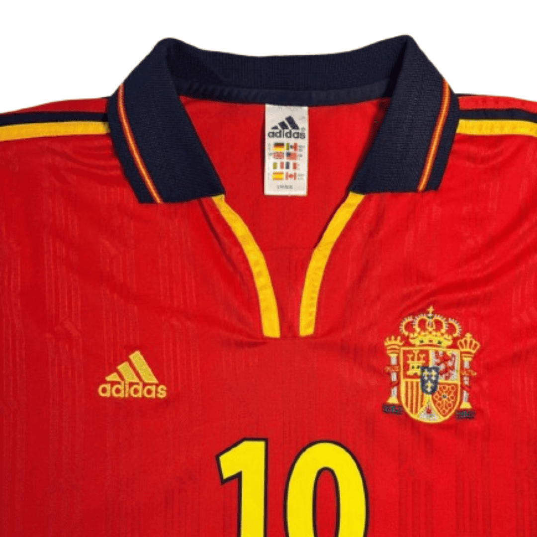 Camiseta Adidas España Equipación Titular Euro 2000 + Raúl 10
