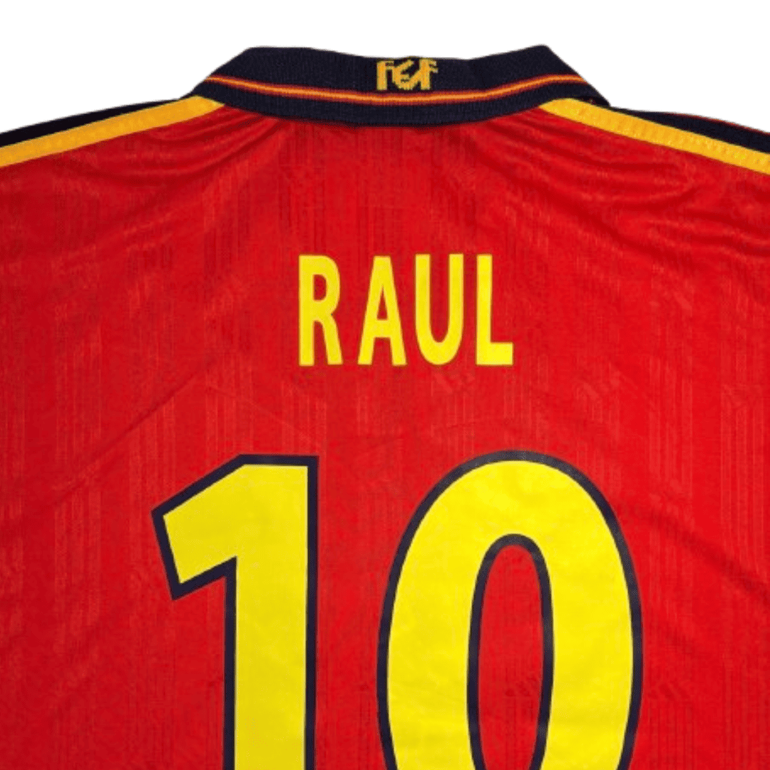 Camiseta Adidas España Equipación Titular Euro 2000 + Raúl 10