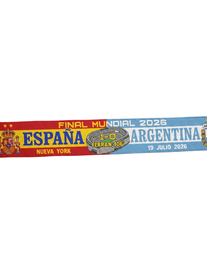 Bufanda Conmemorativa España vs Argentina Mundial 2026