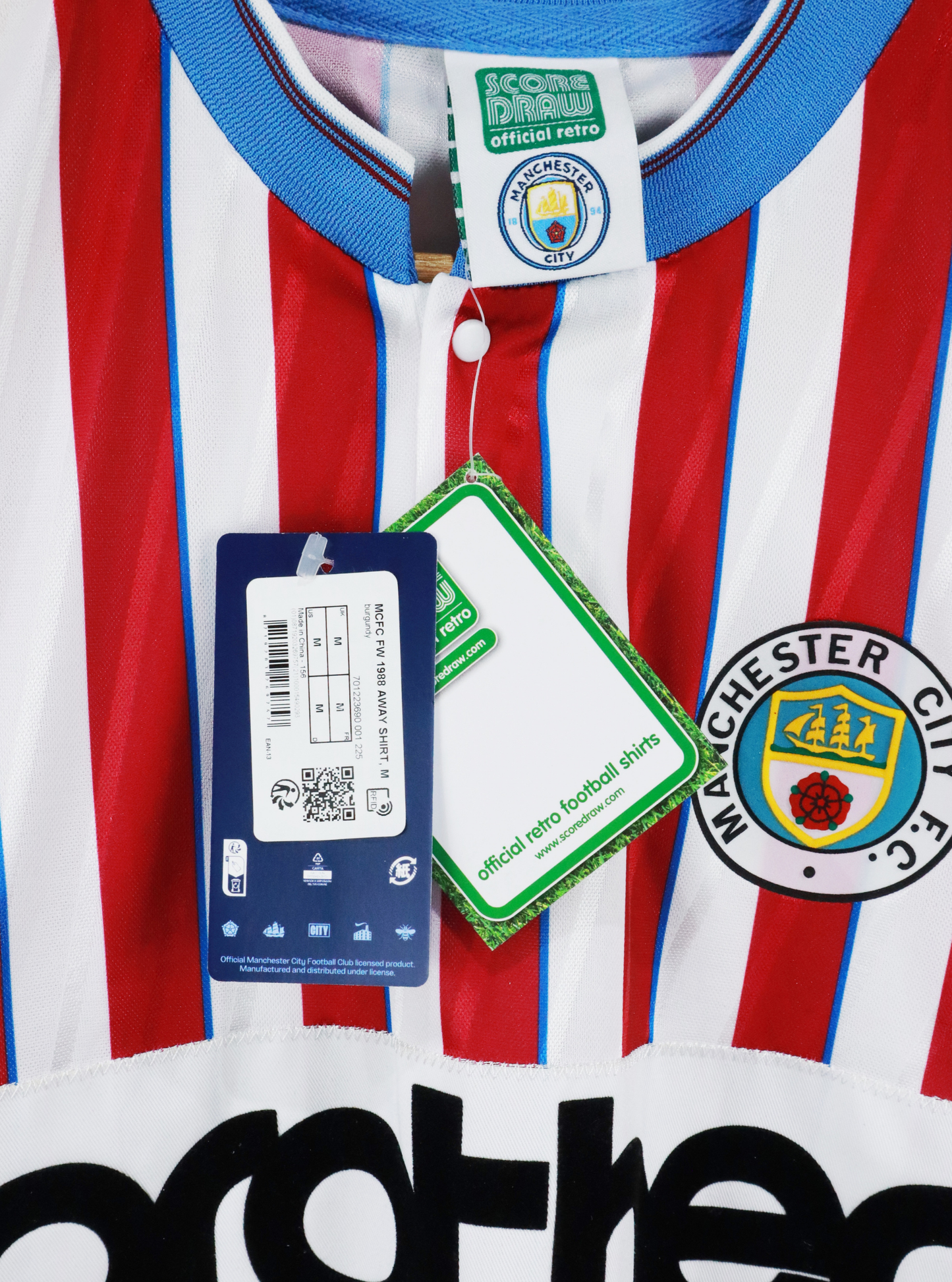 Camiseta 2da Manchester City 1988 Score Draw