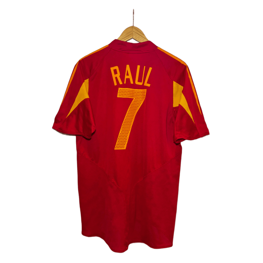 Camiseta Adidas España Primera Equipación 2004/05 + Raúl - Soyvillamelon