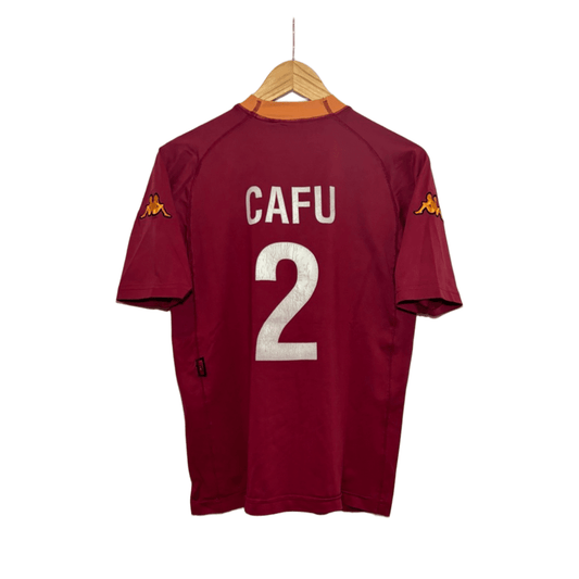 Camiseta Kappa AS Roma Primera Equipación 2000/01 + Cafú - Soyvillamelon