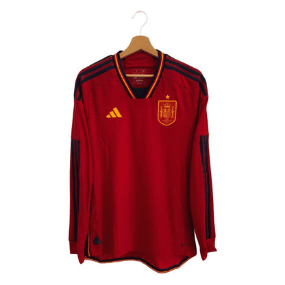 Camiseta Manga Larga Adidas Primera Equipación España Authentic 2022 - Soyvillamelon