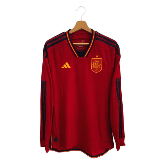 Camiseta Manga Larga Adidas Primera Equipación España Authentic 2022 - Soyvillamelon