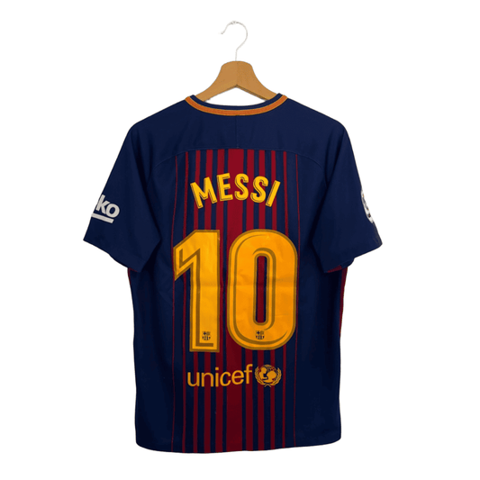 Camiseta Nike FC Barcelona Primera Equipación 2017/18 + Messi - Soyvillamelon