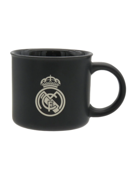 Taza Oficial Real Madrid Cerámica Negra 430 ml